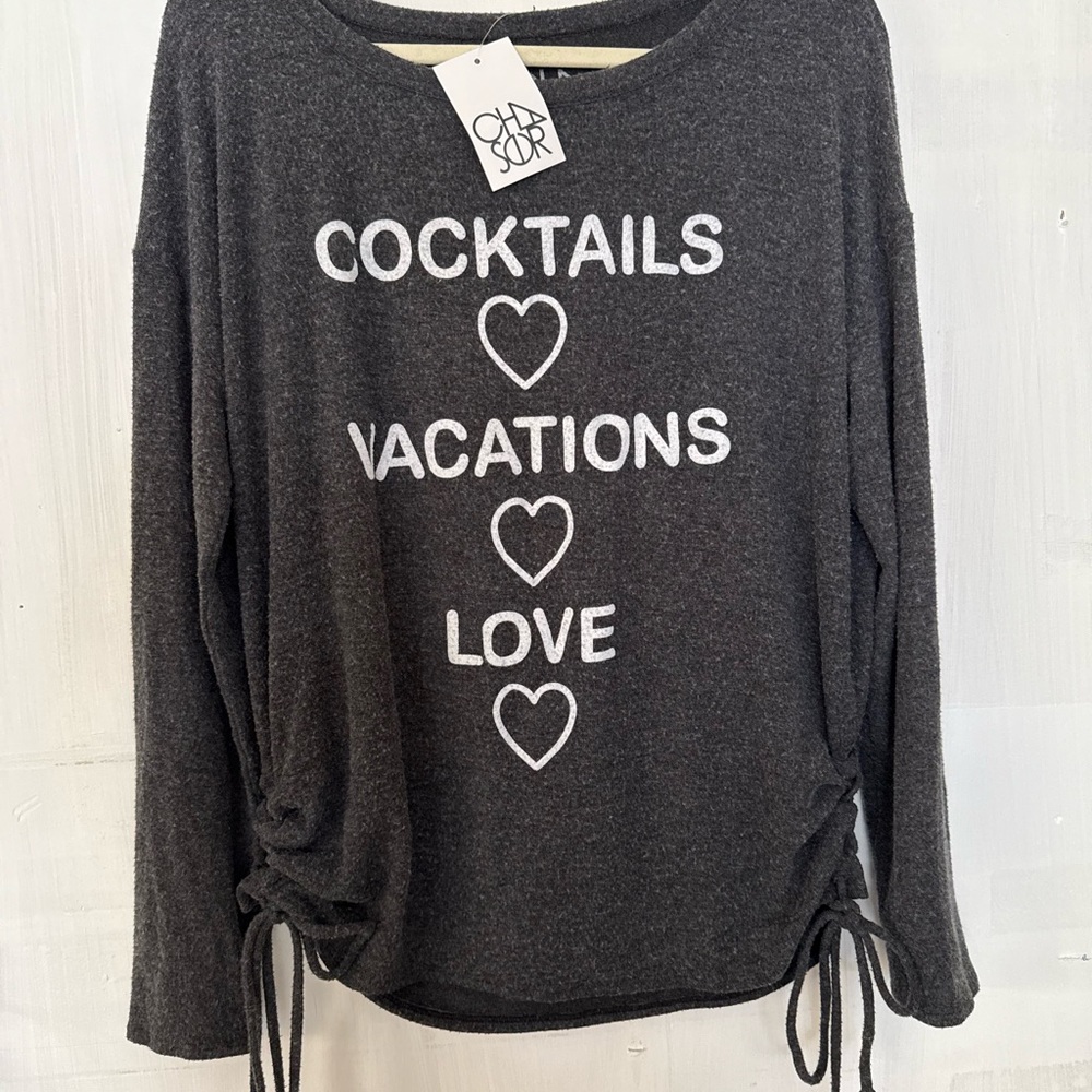 Charcoal Gray Graphic Sweatshirt